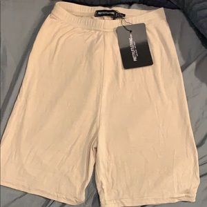 Tan Biker Shorts